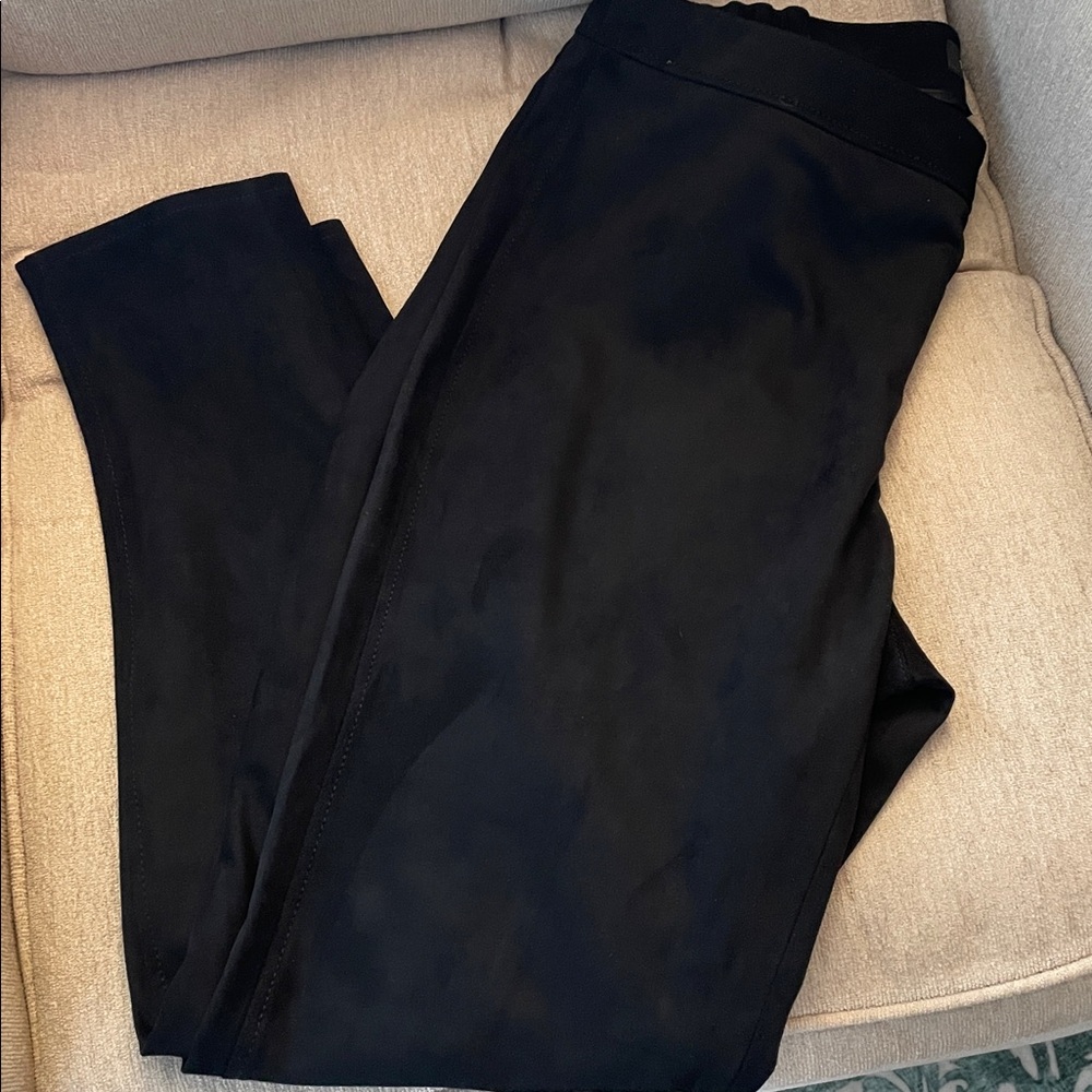 Talbots Black Stretch Suede Pants